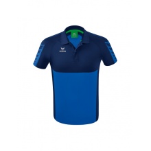 Erima Sport-Polo Six Wings (100% Polyester, schnelltrocknend, angenehmes Tragegefühl) royalblau/navyblau Herren